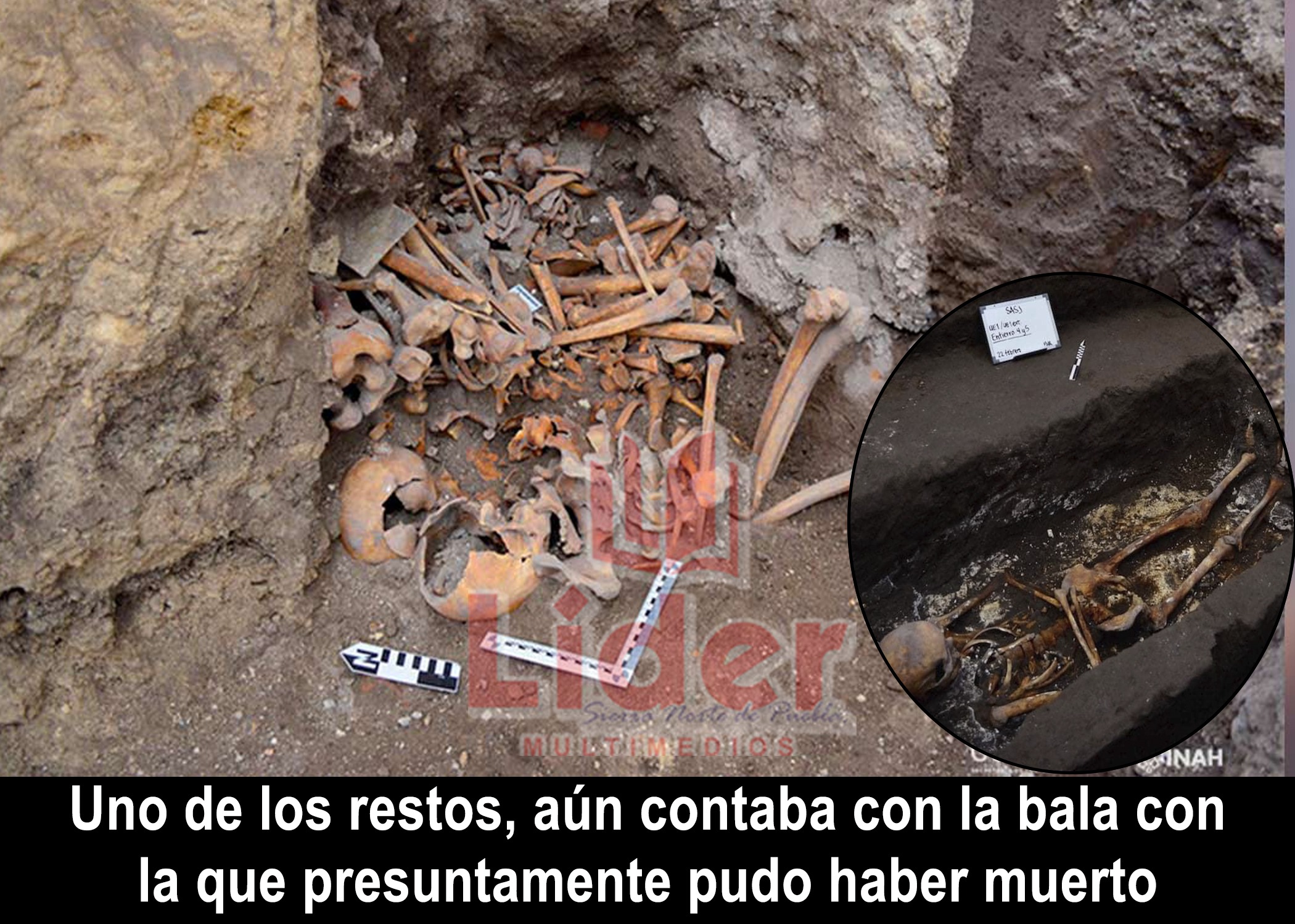 Hallan restos humanos en Puebla, asociados a la intervención francesa