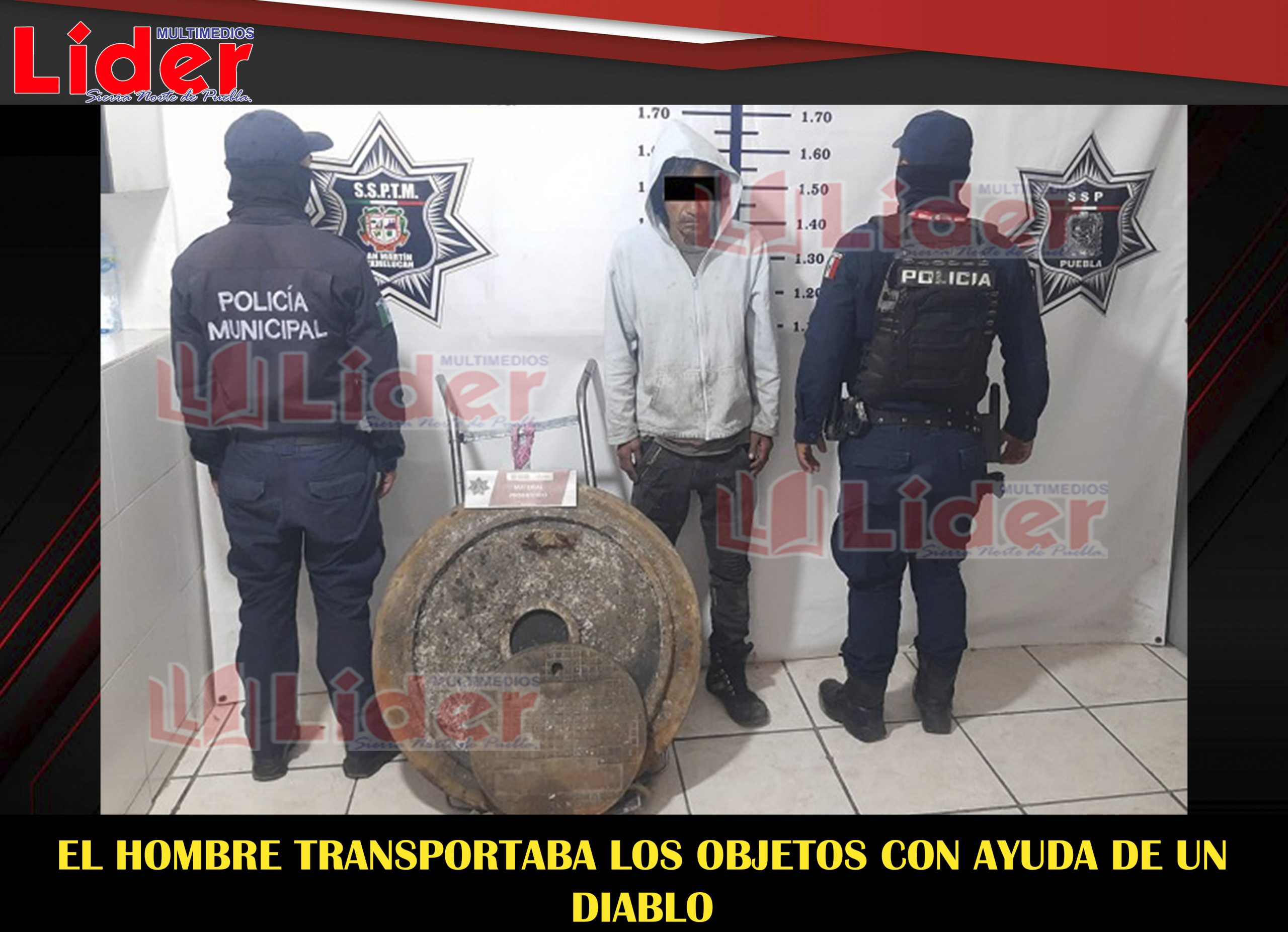 Presunto ladrón de tapas de alcantarillas es detenido por policía municipal