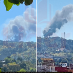 ¡Emergencia! Columna de humo cerca del ducto de Pemex en Venta Chica alerta a cuerpos de auxilio en Huauchinango.