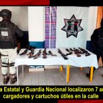 En plena calle encuentran siete armas largas en Chignahuapan