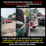 ¡Ardió en llamas! Solo daños materiales tras incendio de vehículo que presentaba fluido o fuga de combustible en Xicotepec.