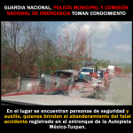 Fatal accidente en carretera México-Tuxpan cobra la vida de una persona en el entronque de Villa Ávila Camacho, Xicotepec.  