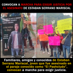 Convocan a marcha para exigir justicia por el asesinato de Estaban Serrano Mariscal, en La Unión Zihuatuetla.