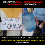 Ola de calor: Colocan garrafas con agua para hidratarse gratis y gesto es aplaudido por internautas en Xicotepec.