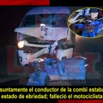Motociclista pierde la vida al ser impactado por una combi en Metlaltoyuca