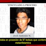 Detienen a José Antonio N con casi 100 dosis de droga