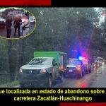 Recuperan camioneta robada en el municipio de Zacatlán
