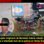 Persecución policial termina con un detenido y una moto recuperada en Huauchinango